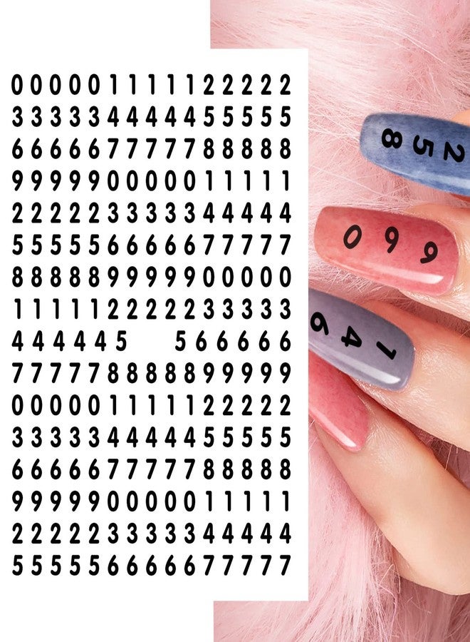 DANNEASY 8 Sheets Small Number Nail Art Stickers for Women Kids Girl Number for Nails Self Adhesive Nail Stickers Numbers Nail Decals 3D Nail Design Nails Decoration - Image 5